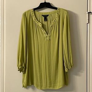 Investments pop over blouse with 3/4 sleeves